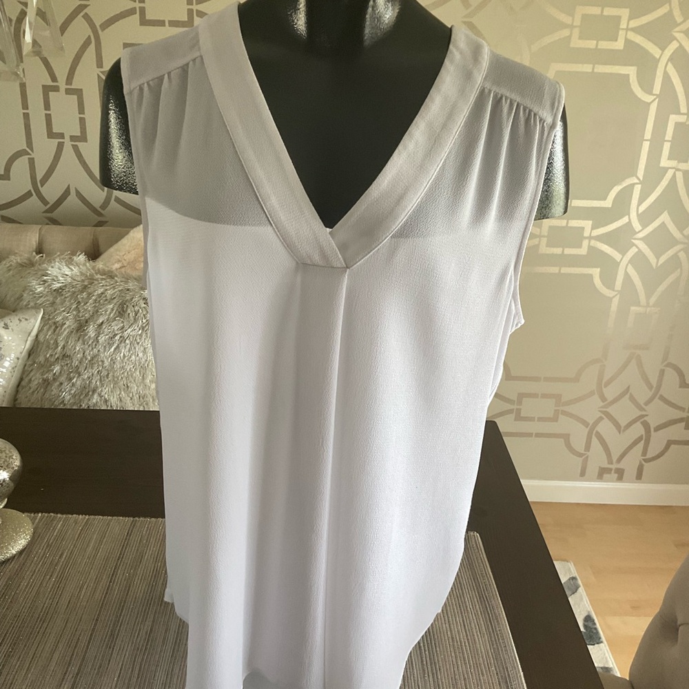 Tribal White Sleeveless Blouse